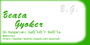 beata gyoker business card